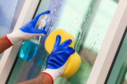 Facade cleaning equipment used on a SE18 property
