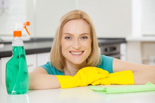 Carpet cleaning team preparing equipment before a service appointment